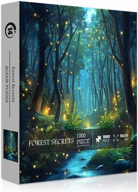 Impossible Puzzles for Adult 1000 Pieces, Magic Forest Fantasy Puzzle,Nature Difficult Challenging Jigsaw Puzzles
