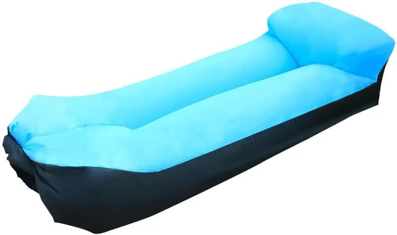 Inflatable Lounge Chair, Portable Air Sofa Bed for Camping, Beach, Travel, Music Festival YHJ07 Blue