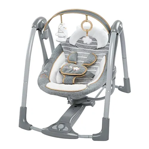Ingenuity Swing 'n Go Portable Swing, Bella Teddy