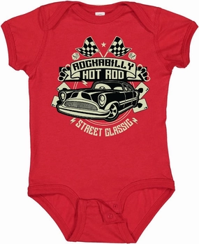 inktastic Rockabilly Hotrod Baby Bodysuit