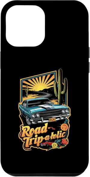 iPhone 15 Pro Max Road Trip Desert Highway Cactus Vintage Vibes Car Enthusiast Case
