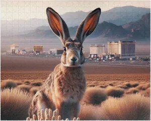 Jackrabbit – Nevada – Premium 520 Piece Jigsaw Puzzle – Vast Deserts and Gambling Hubs – Made in USA