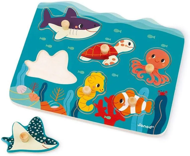Janod World Wildlife Federation – 7 Piece Ocean Puzzle – Ages 18 Months  J08619