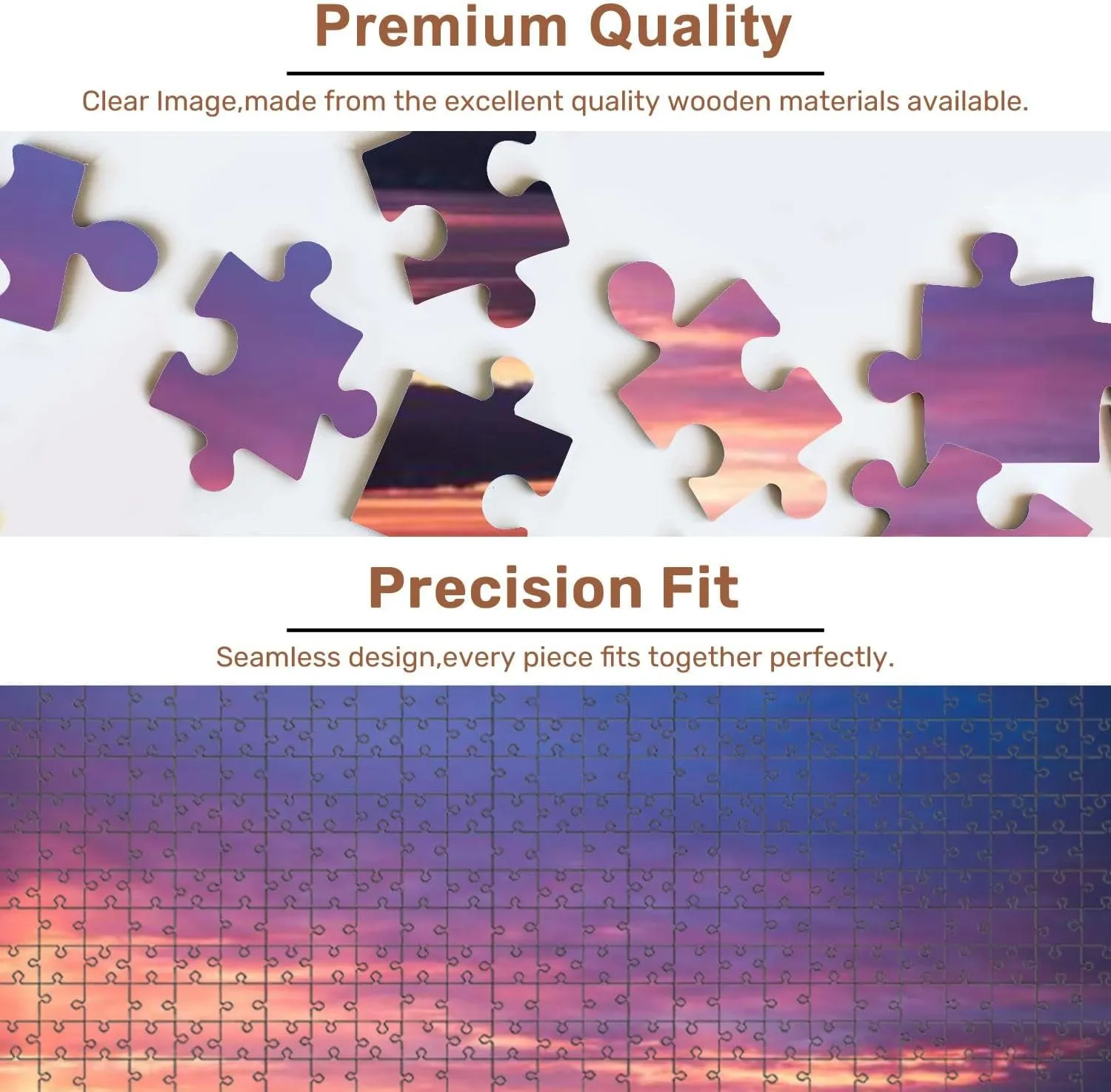 Jigsaw Puzzles 500 Pieces for Adult Mount Rainier Puget Sound State Puzzle Game for Family Wooden Puzzle Toy Educational Games Puzzles for Home Decor