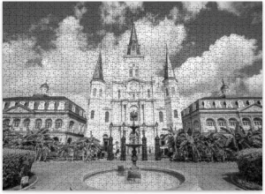 Jigsaw Puzzles 500 Pieces for Adult Saint Louis Cathedral New Orleans Puzzle Game for Family Wooden Puzzle Toy Educational Games Puzzles for Home Decor
