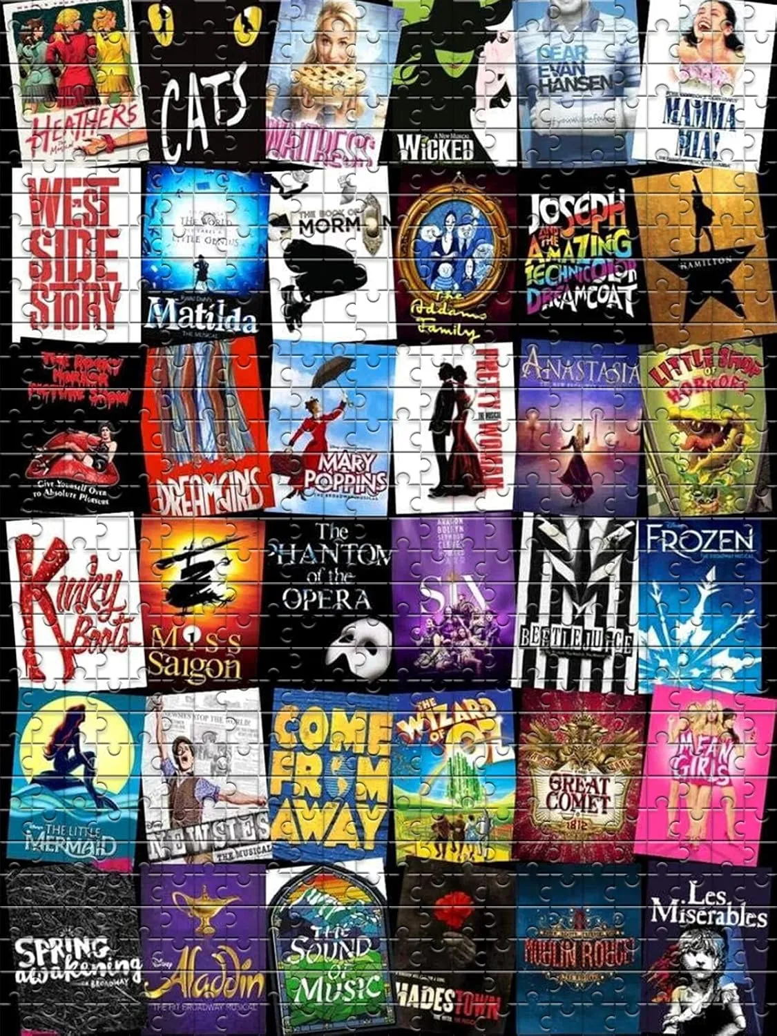 Jigsaw Puzzles for Adults 1000 Piece High Challenging DIY Large Puzzle Educational Toy Funny Family Games Unique Home Decor (Musical Theater)