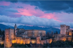 Jigsaw Puzzle 1000 Piece Alhambra Spain Night Sky Classic Puzzle DIY Kit Wooden Toy Unique Gift Home Decor