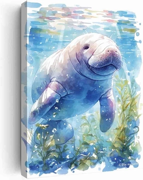 Jigsaw Puzzles 1000 Pieces for Adults Fish Puzzle Blue Manatee Fun Puzzle Educational Family Game Toys Adults Home Decoration Colorful Puzzle