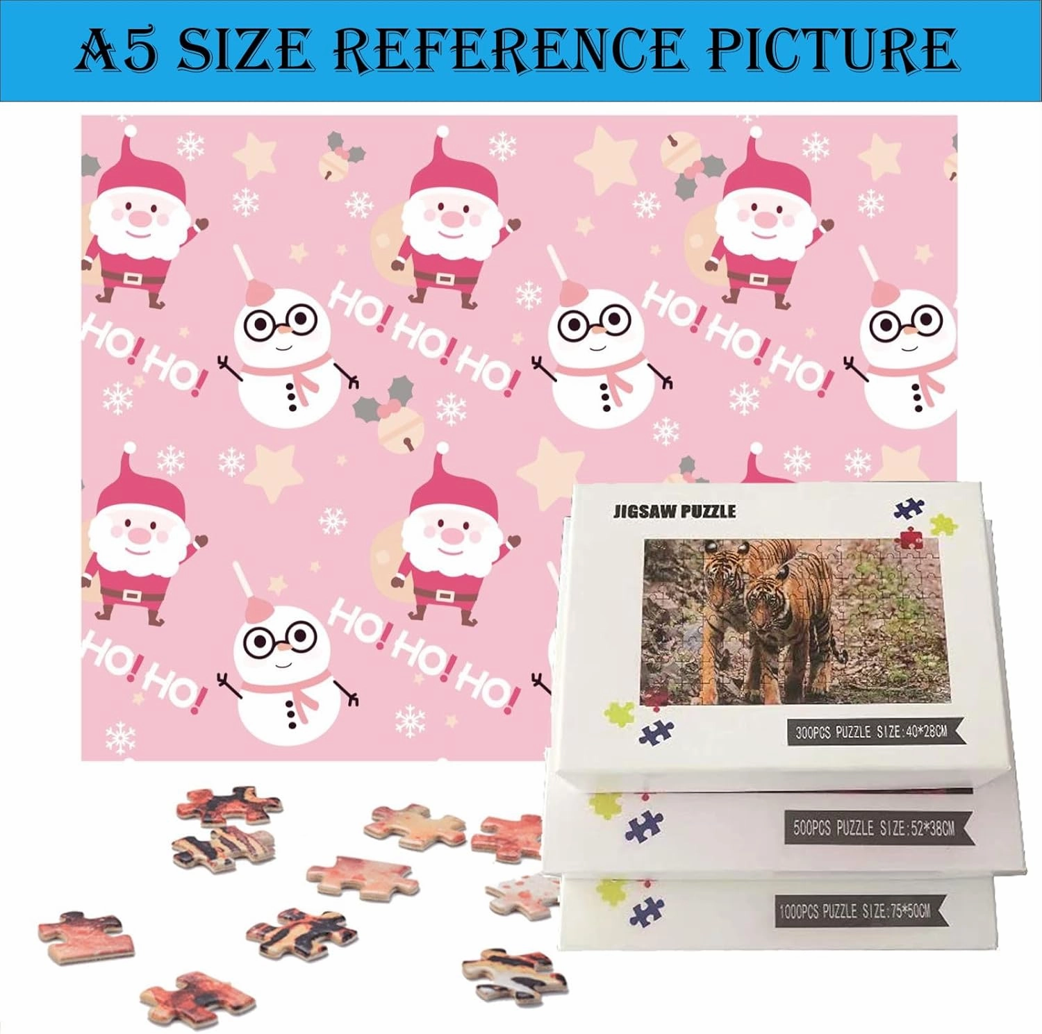 Jigsaw Puzzles 500 Piece Pink Fish Fishing Puzzle - Decorations Family Friends Gift