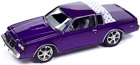 Johnny Lightning 1/64 Buick Regal T-TYPE Custom Low Rider 1987 Purple Regal Custom MiJo Exclusive Mini Car