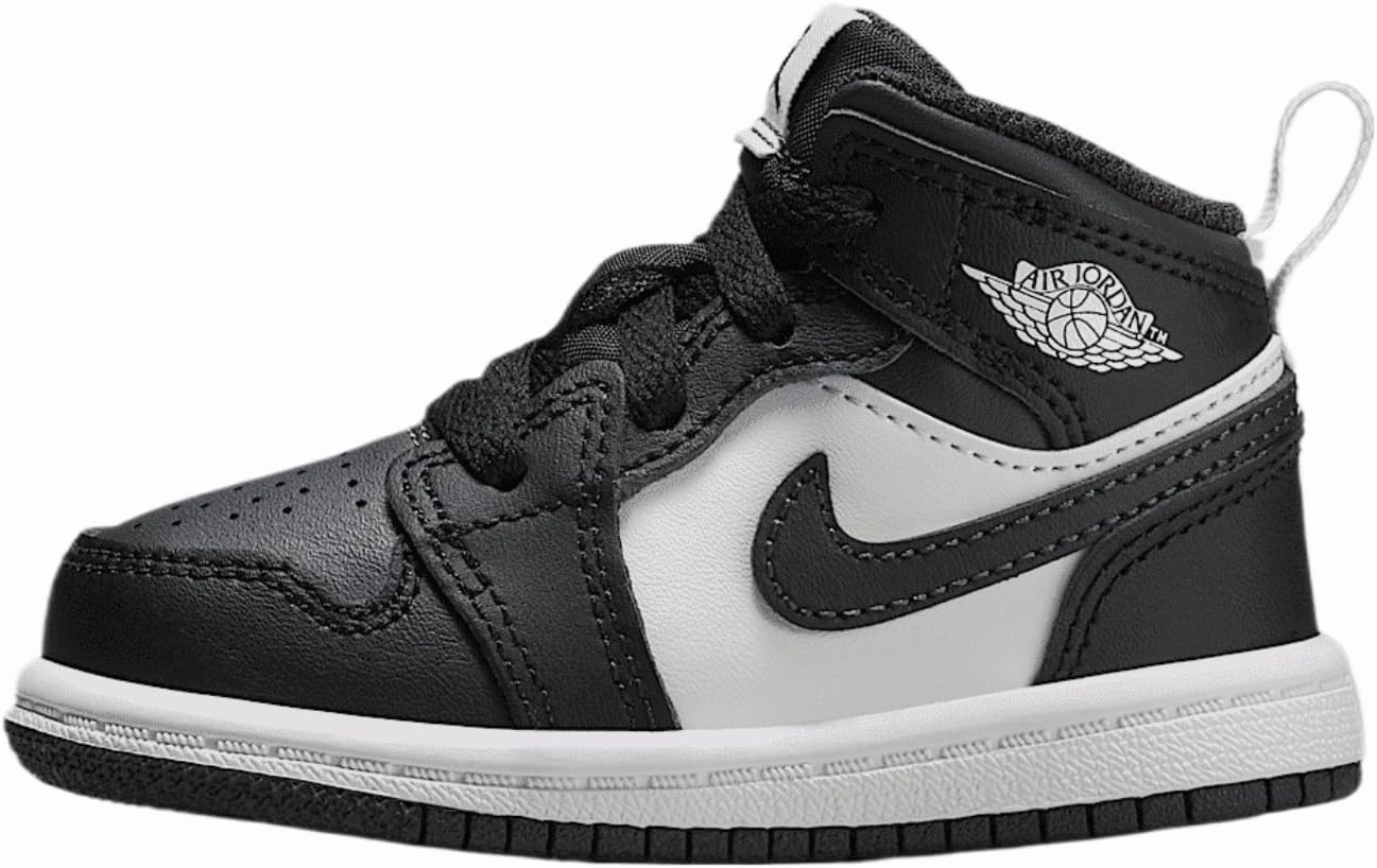 Jordan 1 Mid Baby/Toddler Shoes (DQ8425-010, Black/Summit White/Off Noir)
