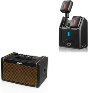 JOYO 40W Acoustic Guitar Amp(AC-40S) and 5.8GHz Wireless Guitar System with Charging Box (JW-06) Bundle