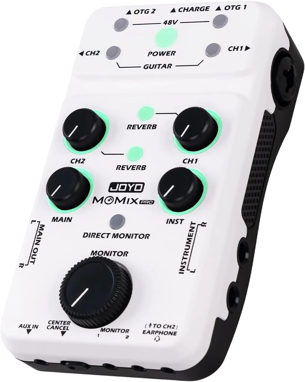 JOYO Audio Mixer USB Audio Interface Stereo XLR 48V Phantom Power Mixer for Live Streaming Recording Podcasting Plug & Play (MOMIX PRO)