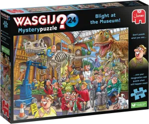 Jumbo, Wasgij, Mystery 24 - Blight at The Museum!, Unique Collectable Jigsaw Puzzle for Adults, 1,000 Piece