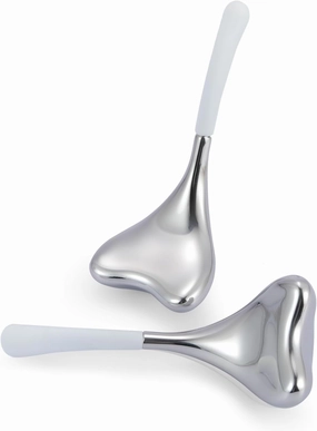 JURon Sticks Ice Globe Unbreakable Stainless Steel Beauty Facial Massager,Cooling Rollers Skin Care for Face Dark Circles,Puffiness& Wrinkles (Spoon, 1Pack), Silver