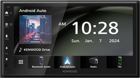 KENWOOD DMX40S Digital Car Stereo (50W x 6-Ch), Apple CarPlay & Android Auto Compatible, Bluetooth-Enabled Head Unit with 6.8" LCD Display, Single DIN Touchscreen Car Stereo with USB Mirroring