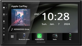KENWOOD DMX4710S Digital Car Stereo (50W x 6-Ch), Apple CarPlay & Android Auto Compatible, Bluetooth-Enabled Head Unit with 6.8" LCD Display, Single DIN Touchscreen Car Stereo with USB Mirroring