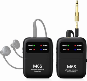 Keten Wireless in Ear Monitor System, 2.4G Automatic Pairing IEM System for Musicians with Transmitter & Beltpack Receiver, Lightweight and Portable for Live Performance, Band, Studio
