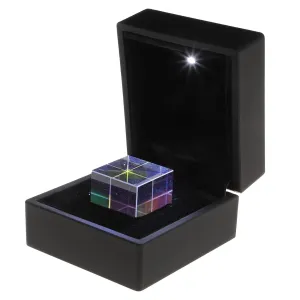 KICHOUSE Reflection Cube Kaleidoscope X-Cube Prism 2.3x2.3x2.3cm for Physics Teaching Decorative Present Box