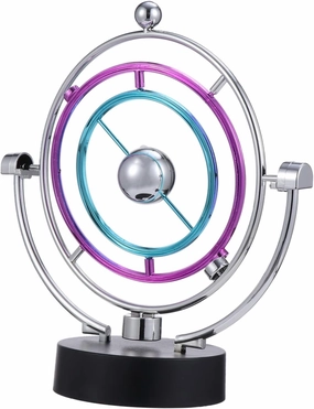 KICHOUSE 1Pc Perpetual Motion Earth Model Educational Decorative Instrument Table Ornament for Science Enthusiasts Unique Space Themed Friends No Battery Required