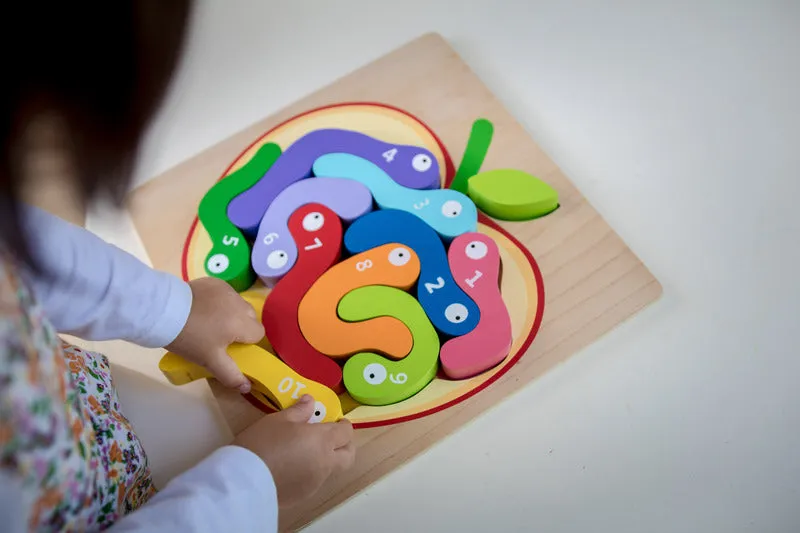 Kiddie Connect 123 Worm Puzzle