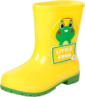 Kids Rain Boots For Girls Boys Toddler Portable Waterproo𝐟 Rubber Cute Cartoo𝐧 Bear Printed Rain Boots Toddler