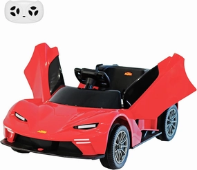 Kids Ride On Car, Licensed KTM 12V Electric Sports Car with Remote Control, Battery Powered Sports Car, Sound System, Scissor Doors, Seat Belt for Boys Girls