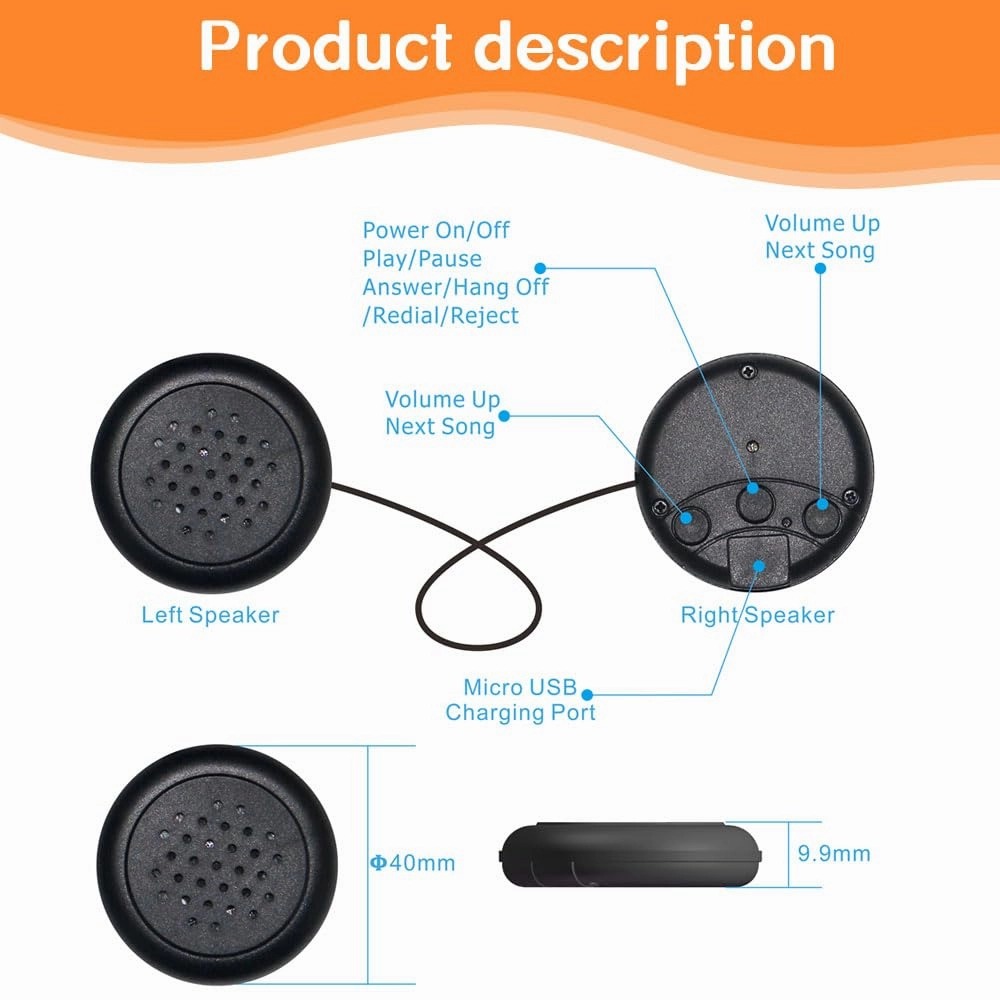 Kids Wireless Headphones, Over Ear Headphones for Children & Toddlers, with Thin Speakers & Super Soft Fleece Headband (Bear)
