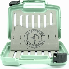 Kingfisher Boat Box Fly Fishing Streamer Box 2.0 JR (10"x8"X3”), Sage