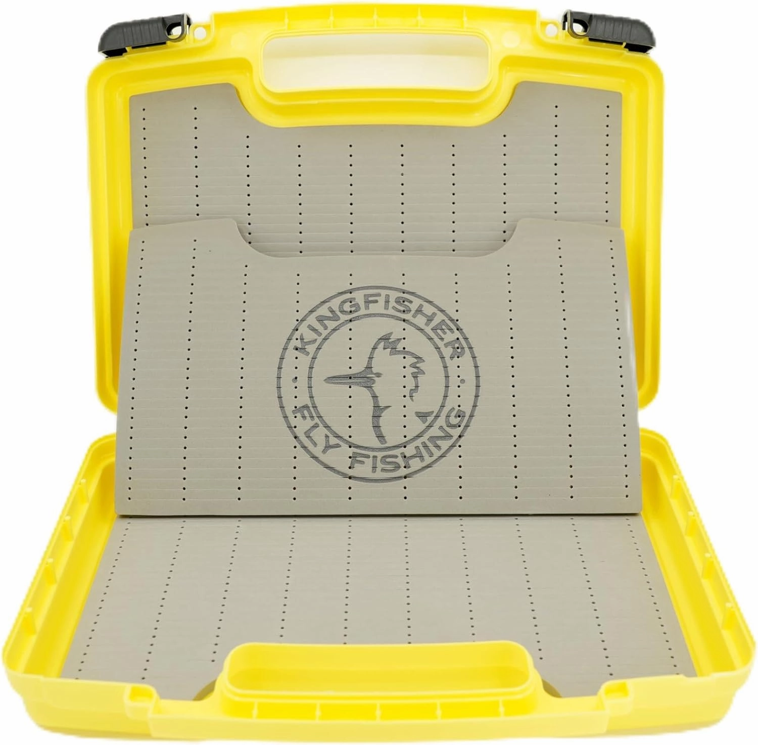 Kingfisher Large Streamer Fly Fishing Boat Box 2.0 (14" x 11" X 3.35") Yellow