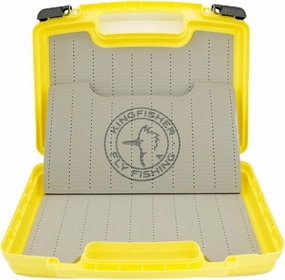 Kingfisher Large Streamer Fly Fishing Boat Box 2.0 (14" x 11" X 3.35") Yellow