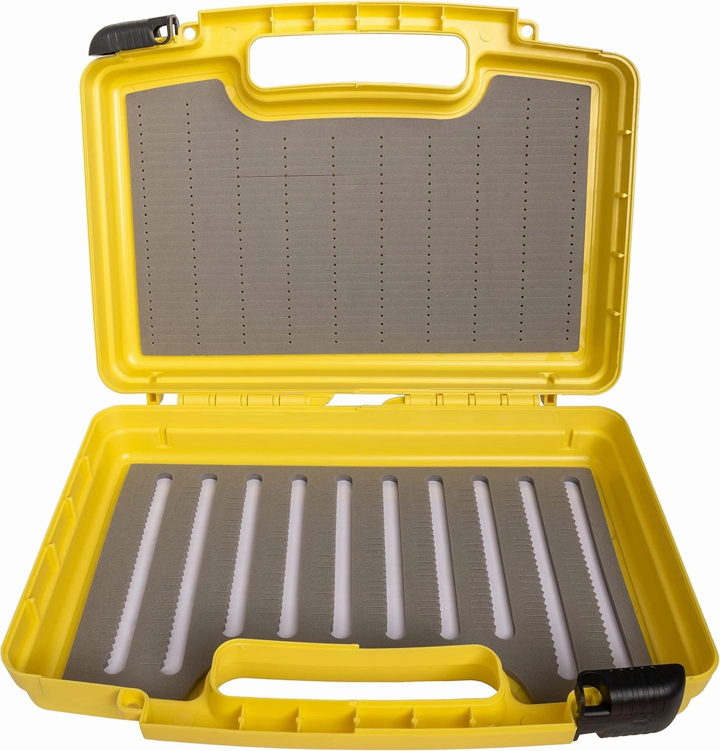 Kingfisher Large Streamer Fly Fishing Boat Box 2.0 (14" x 11" X 3.35") Yellow
