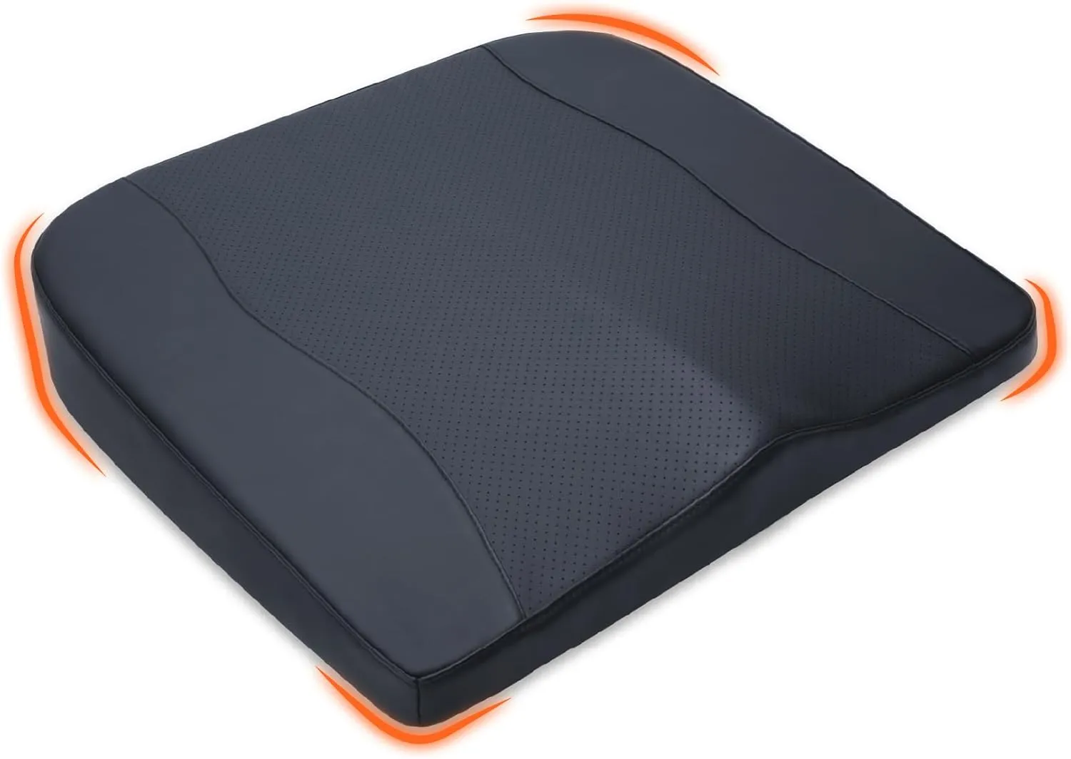 kingphenix Premium Car Seat Cushion, Memory Foam Driver Seat Cushion to Improve Driving View- Coccyx & Lower Back Pain Relief - Seat Cushion for Car, Truck, Office Chair (Classic Black)