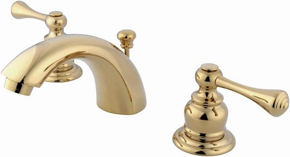 Kingston Brass KB3942BL Vintage Classic Mini Widespread Lavatory Faucet, Polished Brass