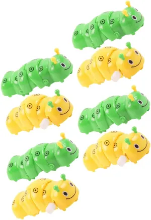 Kisangel Dorable Caterpillar Wind-up Toys for 1 Year Old Girls 8 Pack Spinning Toy Fun for Boys and Girls Plaything Random