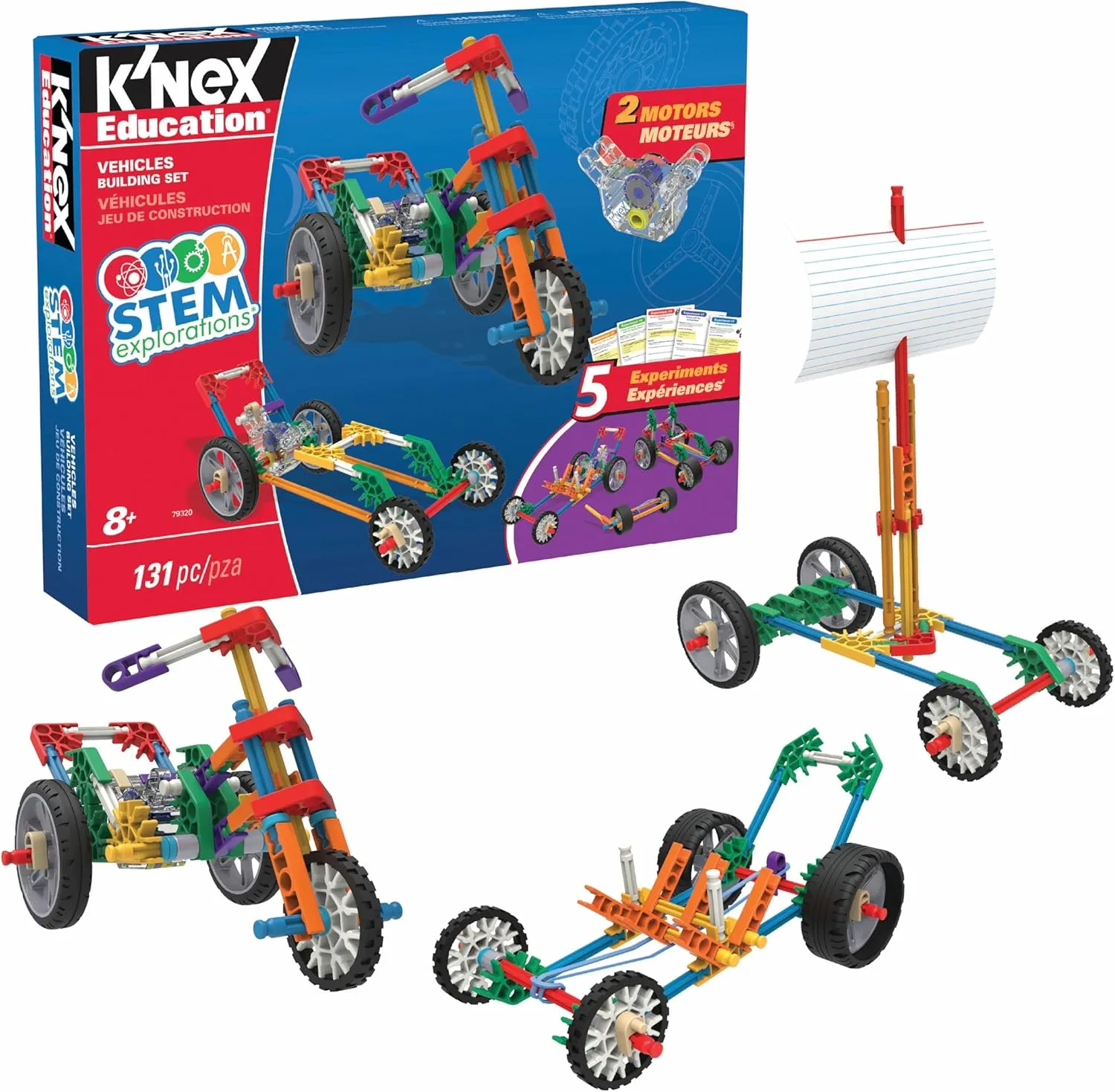 K'NEX Education - STEM Explorations: Vehicles Building Set ‚ Kid Construction Play, Creative Building‚ Ages 8 