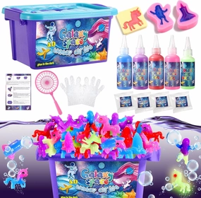 knmirtb Magic Water Elf Toy Kit,Aqua Fairy Water Gel Kit with 4 Colors1 Glow Colors and 3 Molds. Christmas, Birthday Gifts, Party Favors, Arts & Crafts DIY STEM Kits for Kids,Party Supplies