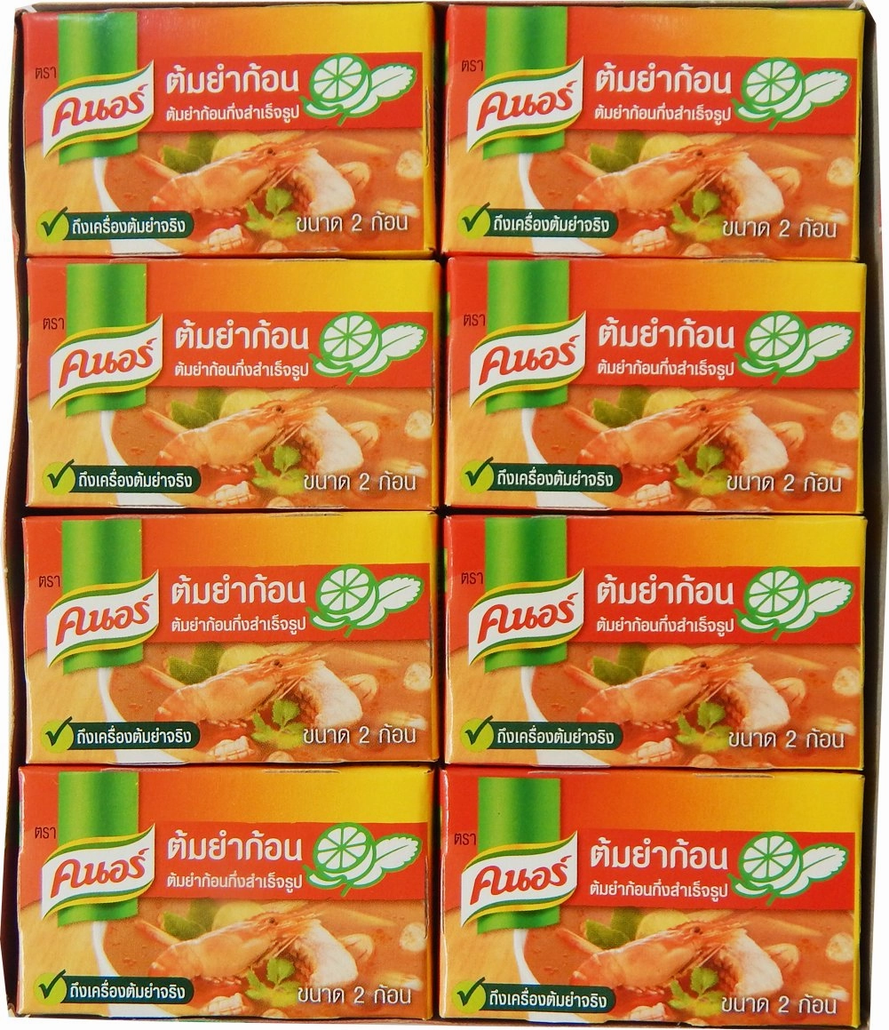 Knorr Tom Yum Seasoning Bouillon Cubes 24g, (Pack of 24)