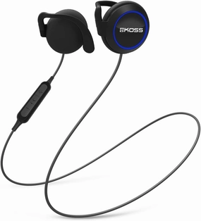 Koss BT221i Wireless Bluetooth Ear Clips, In-Line Microphone, Volume Control and Touch Remote, Sweat Resistant, Black