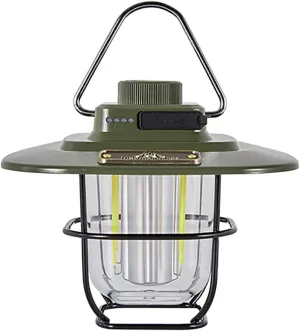 LED Camping Lantern 2000mAh USB Rechargeable Camping Lights Stepless Dimming Waterproof Emergency Lantern Color Temperatures Adjustablefor Power Outage, Camping, Hiking (Dark Green)