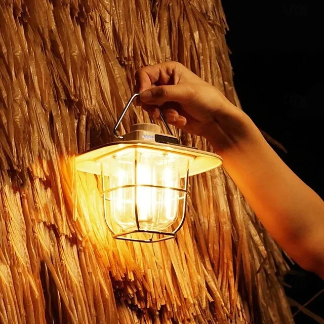 LED Retro Outdoor Camping Lights LED Tent Lights Horse Lantern Smart Rechargeable Portable Lights for Outdoor Hiking Camping Home