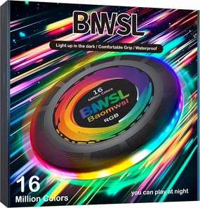 LED Light-Up Flying Disc – 50 Ultra Bright LEDs, IP65 Waterproof, Durable & Rechargeable, 12 Color Modes, for Night Camping, Outdoor Fun, Gifts for All Ages