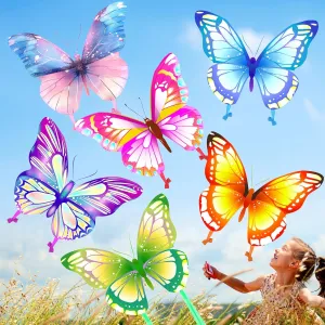 Leitee 6 Pack Large Kite for Kids and Adults Butterfly Kite for Kids Age 4-8-12 Dragonfly Owl Parrot Eagle Goldfish Teens Toy Easy to Fly for Game Beach Outdoor Activities Gifts(Stylish Style)