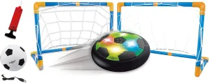 Lexibook Aerofoot, Hovercraft Soccer disc, 2 Goals, Pump and Inflatable Ball Included, Glides Easily, Fast and Dynamic, Light Effects, Anti-Shock Foam Edges, Rechargeable, JG981