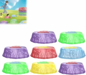 Light up Stepping Stones for Kids, Indoor Obstacle Course, Stackable Balancing Jumping Stones, With Non Slip Mat, Encourage Toddler Balance & Gross Motor Skills, Indoor&outdoor Toys for 3-6