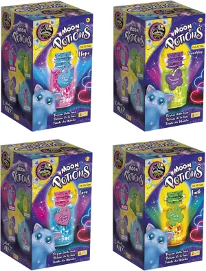 Lisciani The Moon Academy Potion Collection Magic Potion Kit for Children Aged 7 and Above with Powders and Glitter 4 Bottles to Collect Random Colour