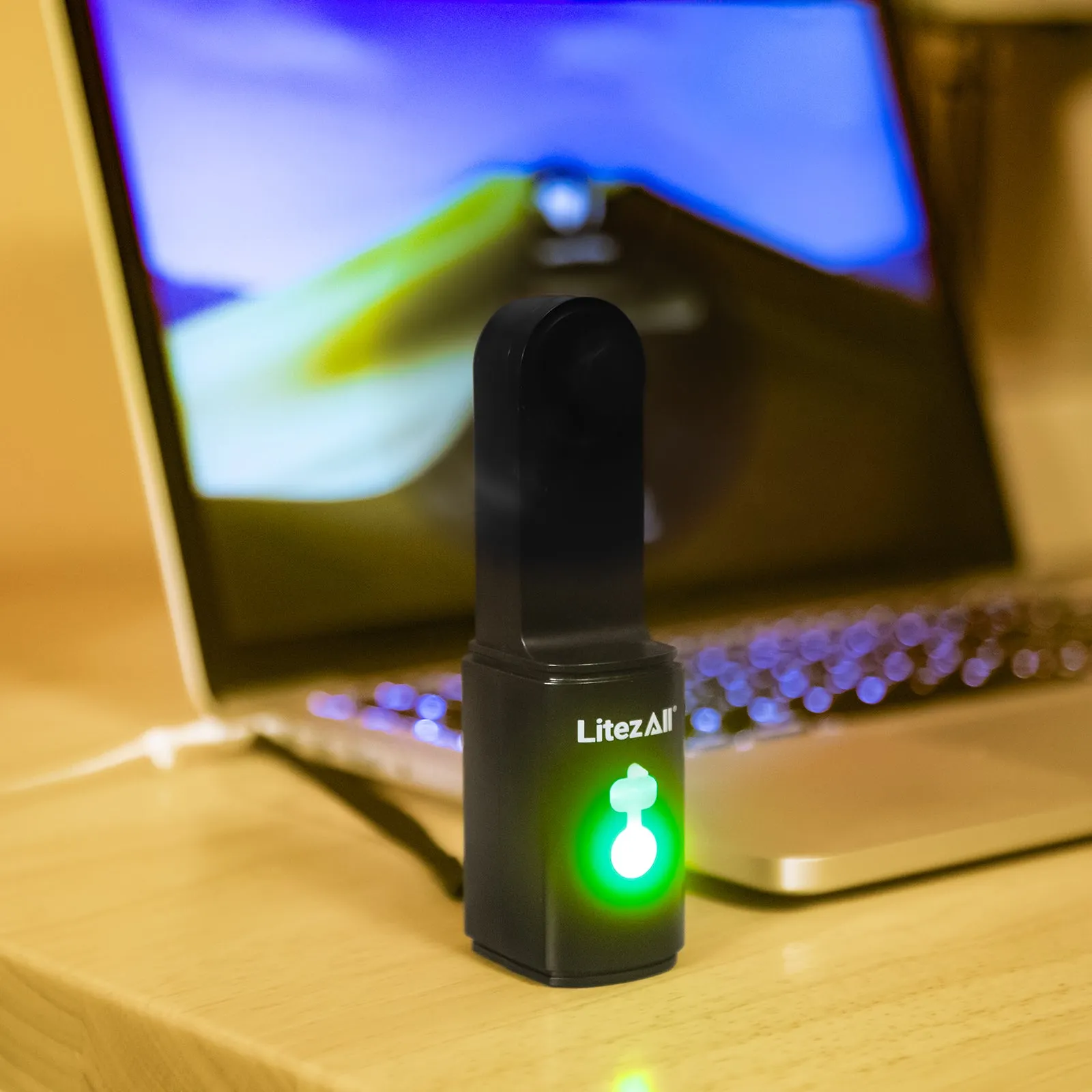 LitezAll Rechargeable Pocket Fan with Flashlight
