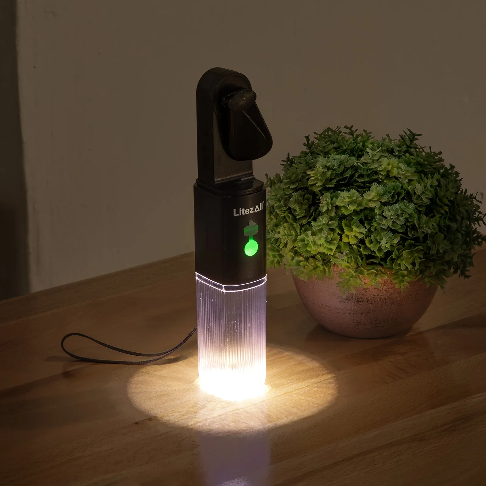 LitezAll Rechargeable Pocket Fan with Flashlight