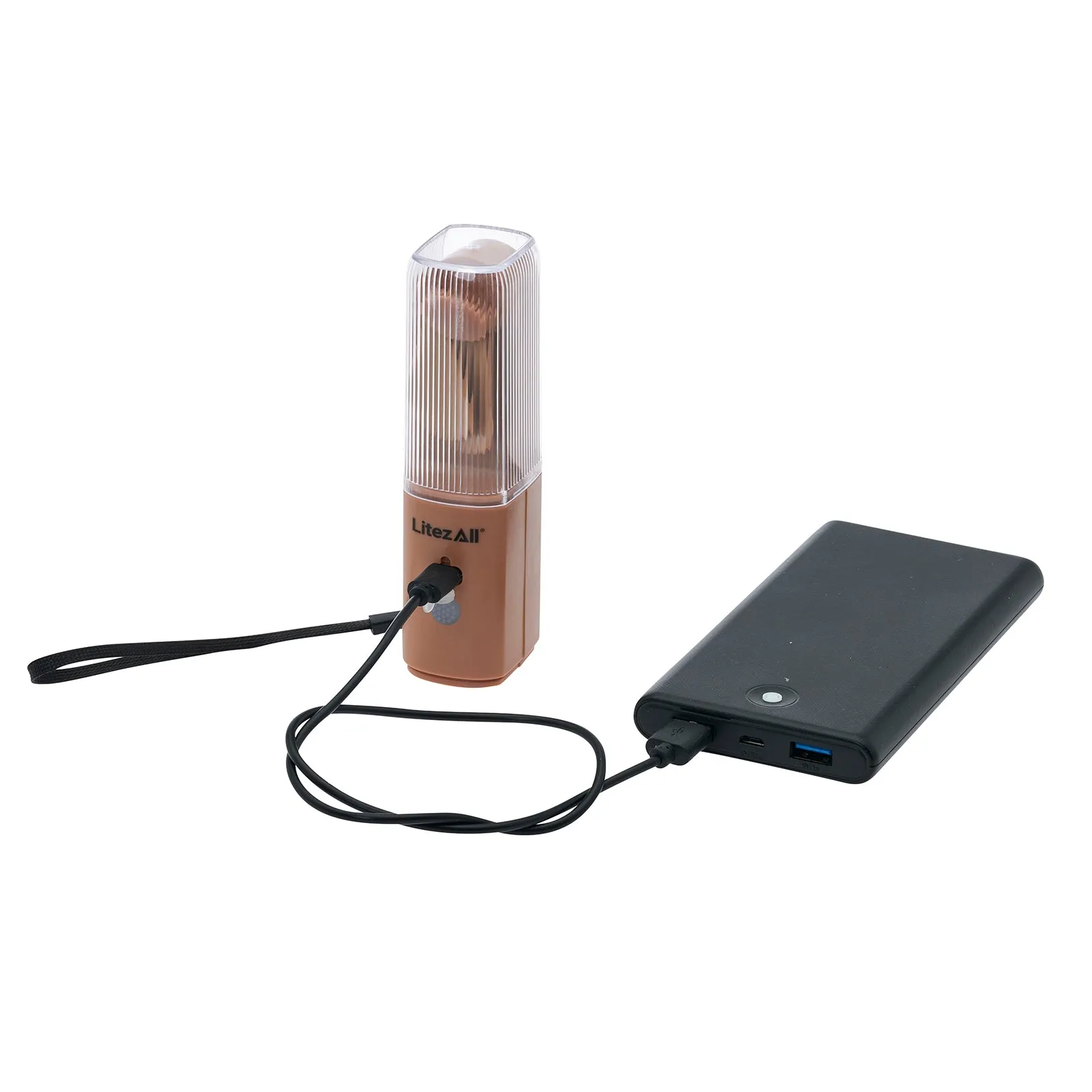 LitezAll Rechargeable Pocket Fan with Flashlight
