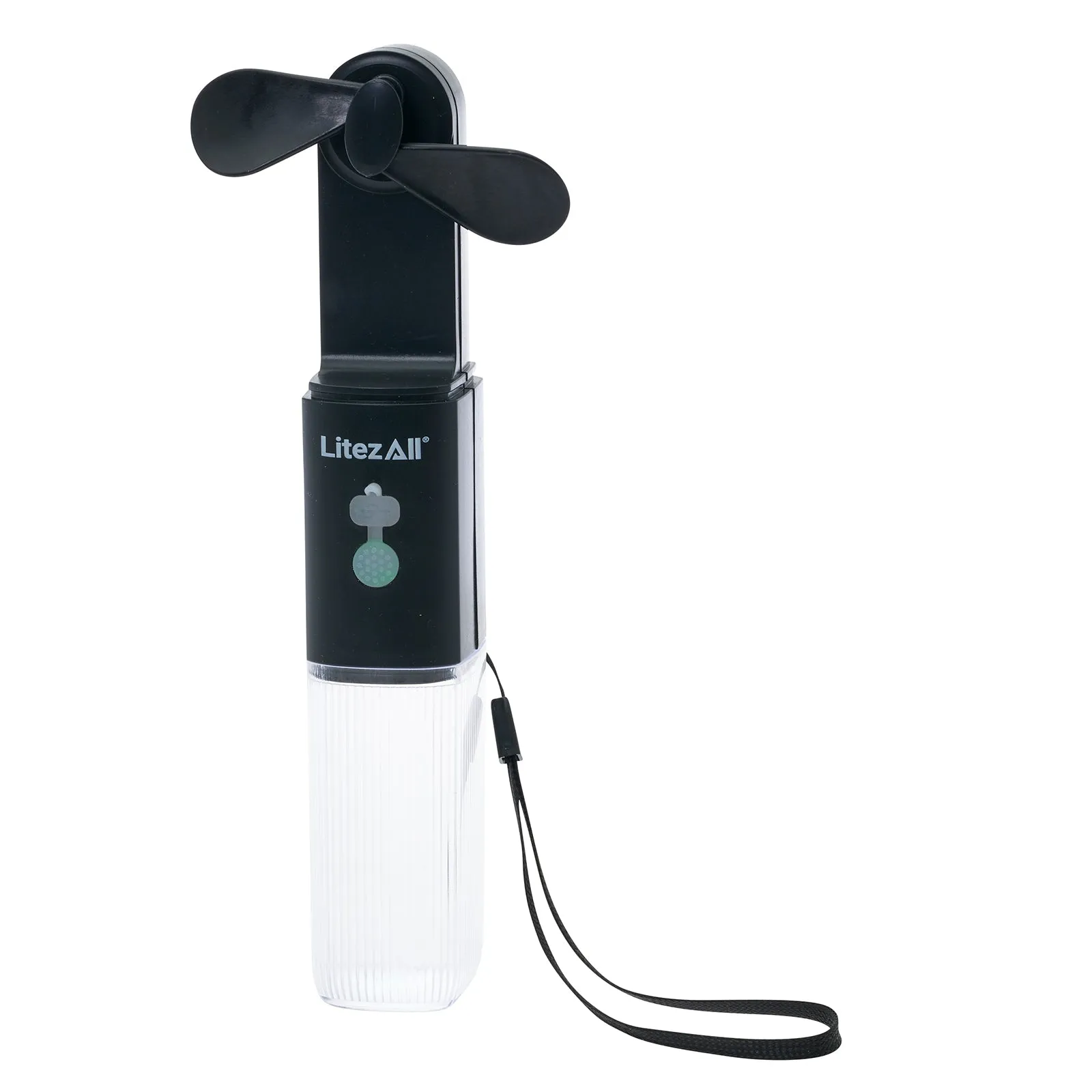 LitezAll Rechargeable Pocket Fan with Flashlight